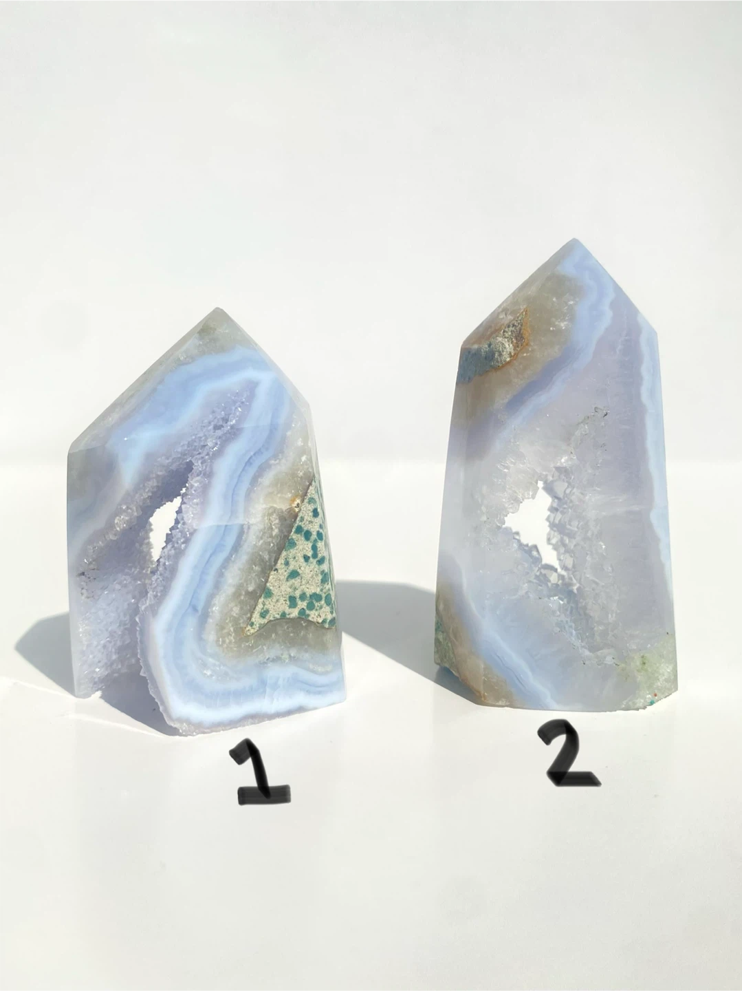 Blue Lace Agate Crystal Towers