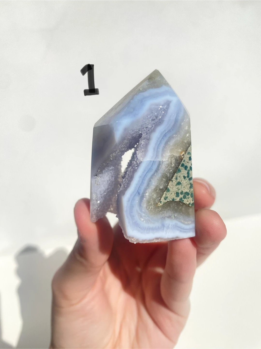 Blue Lace Agate Crystal Towers - photo 2