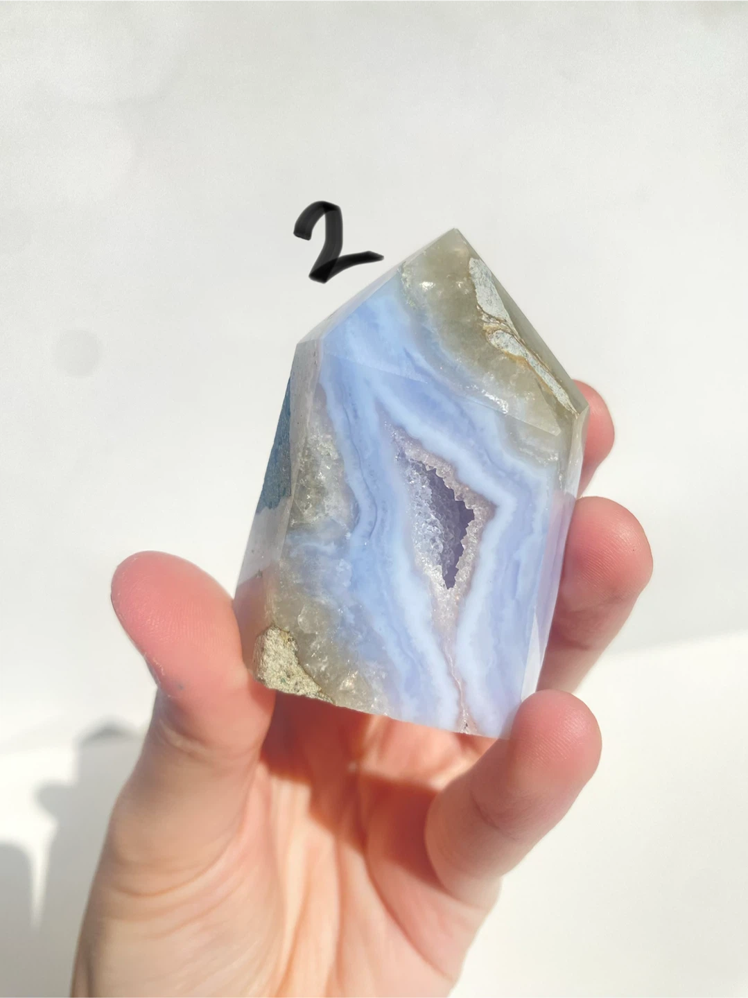 Blue Lace Agate Crystal Towers - photo 3