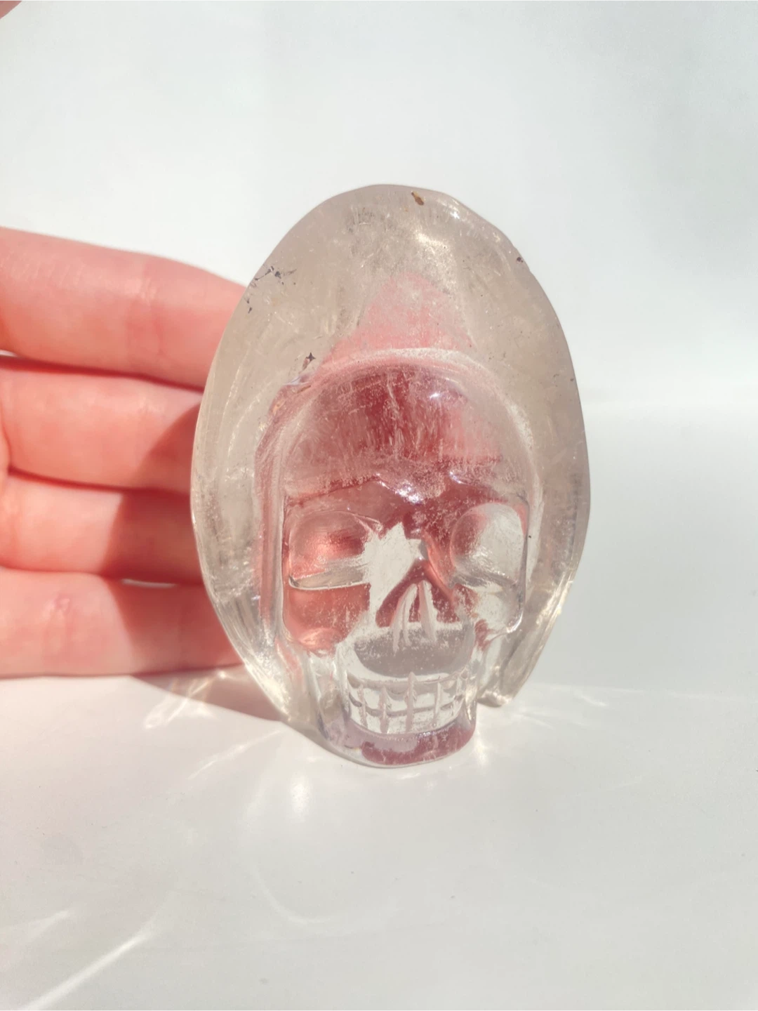 Clear Quartz Skull Carving