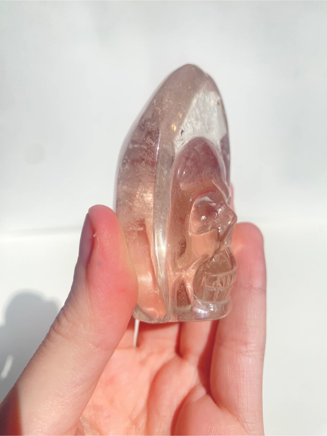 Clear Quartz Skull Carving - photo 2