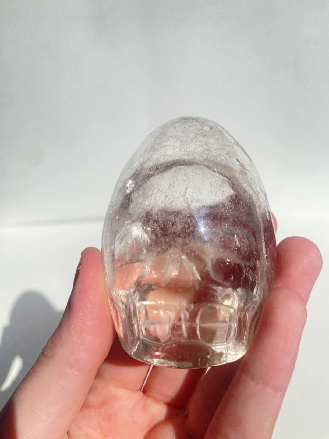 Clear Quartz Skull Carving - photo 5