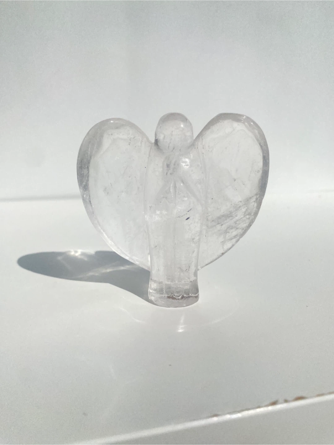 Clear Quartz Crystal Angel Figurine