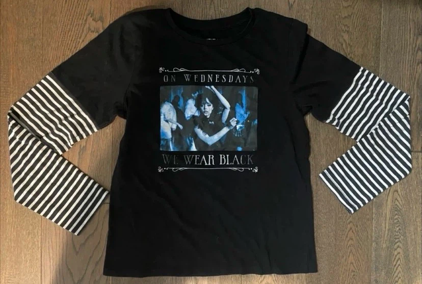 Wednesday Addams Long Sleeve Graphic Tee