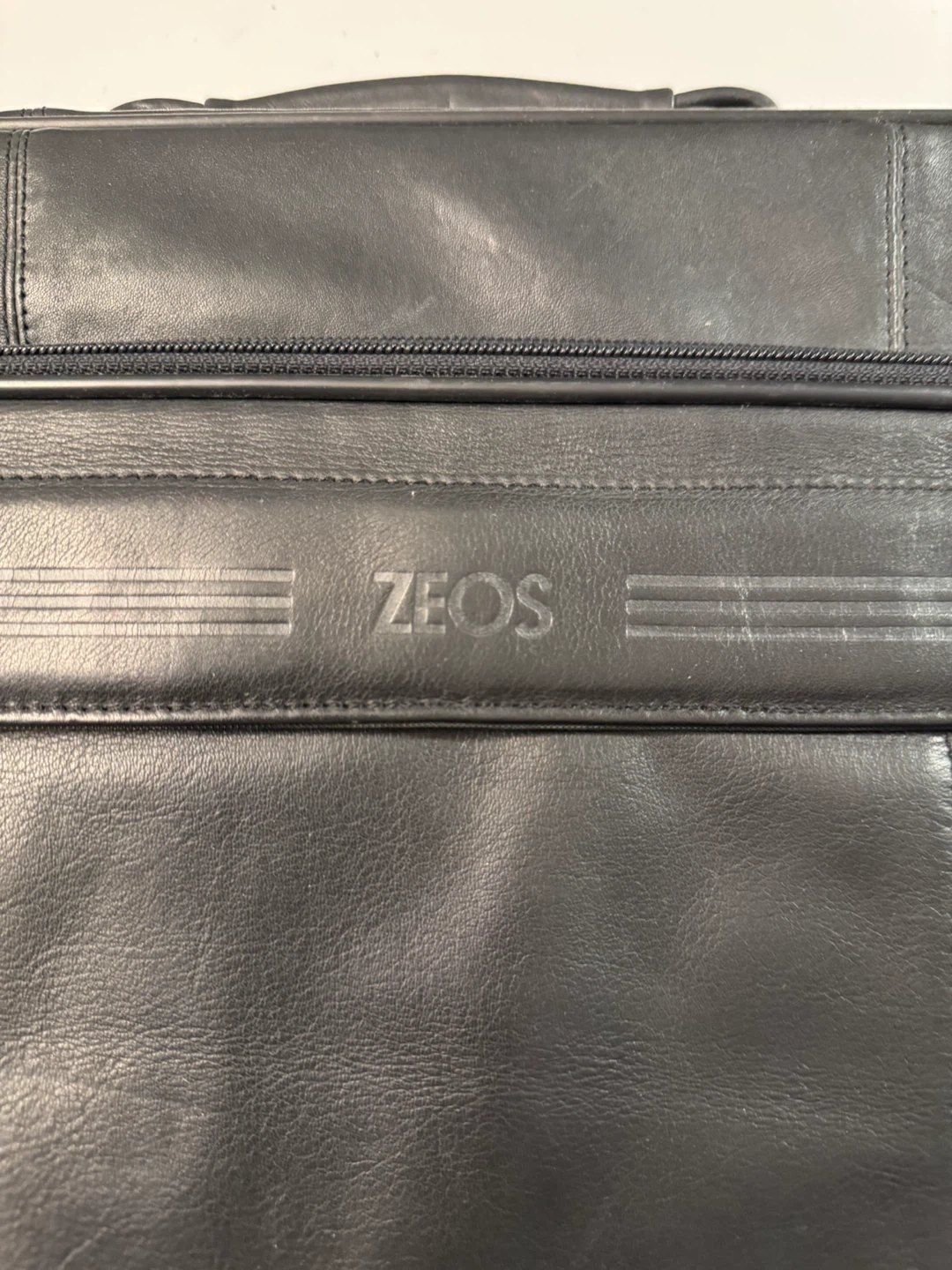 ZEOS Black Leather Briefcase Laptop Case, - photo 4