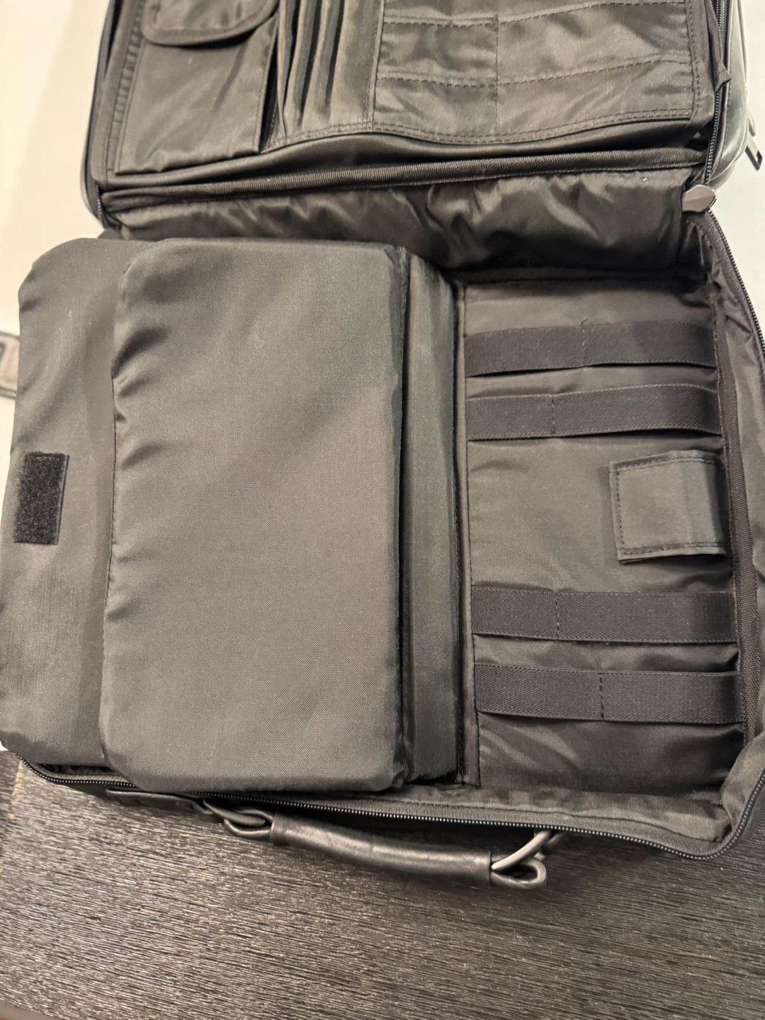 ZEOS Black Leather Briefcase Laptop Case, - photo 5