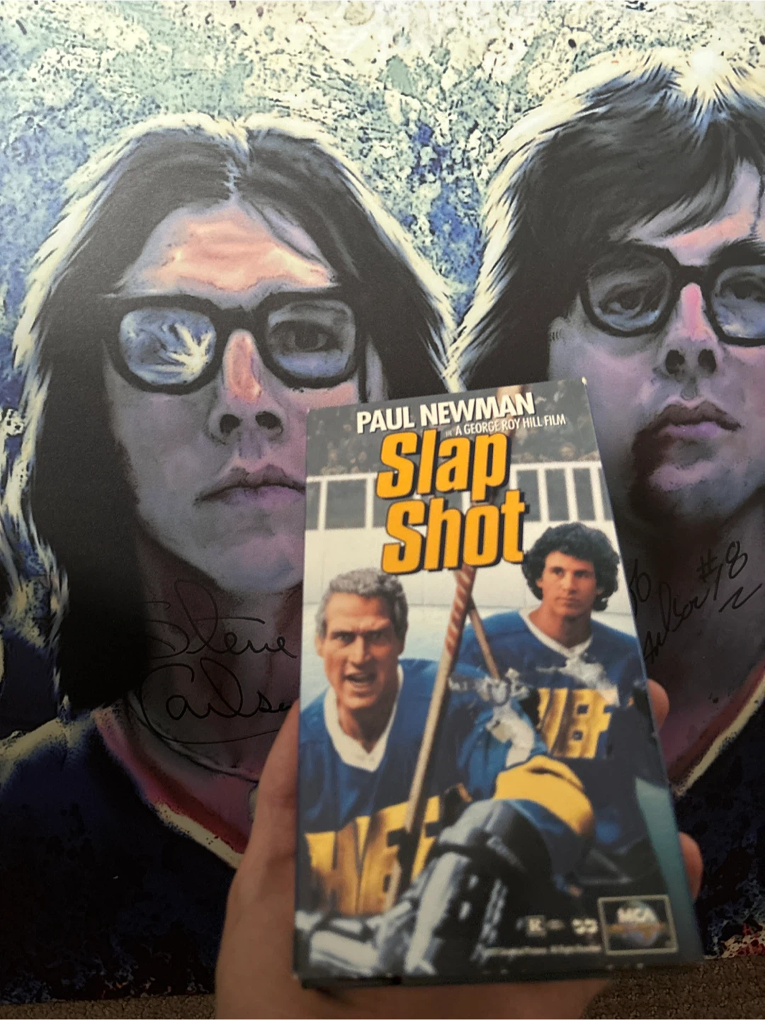 Signed Slap Shot Hanson Brothers Canvas Print - photo 2