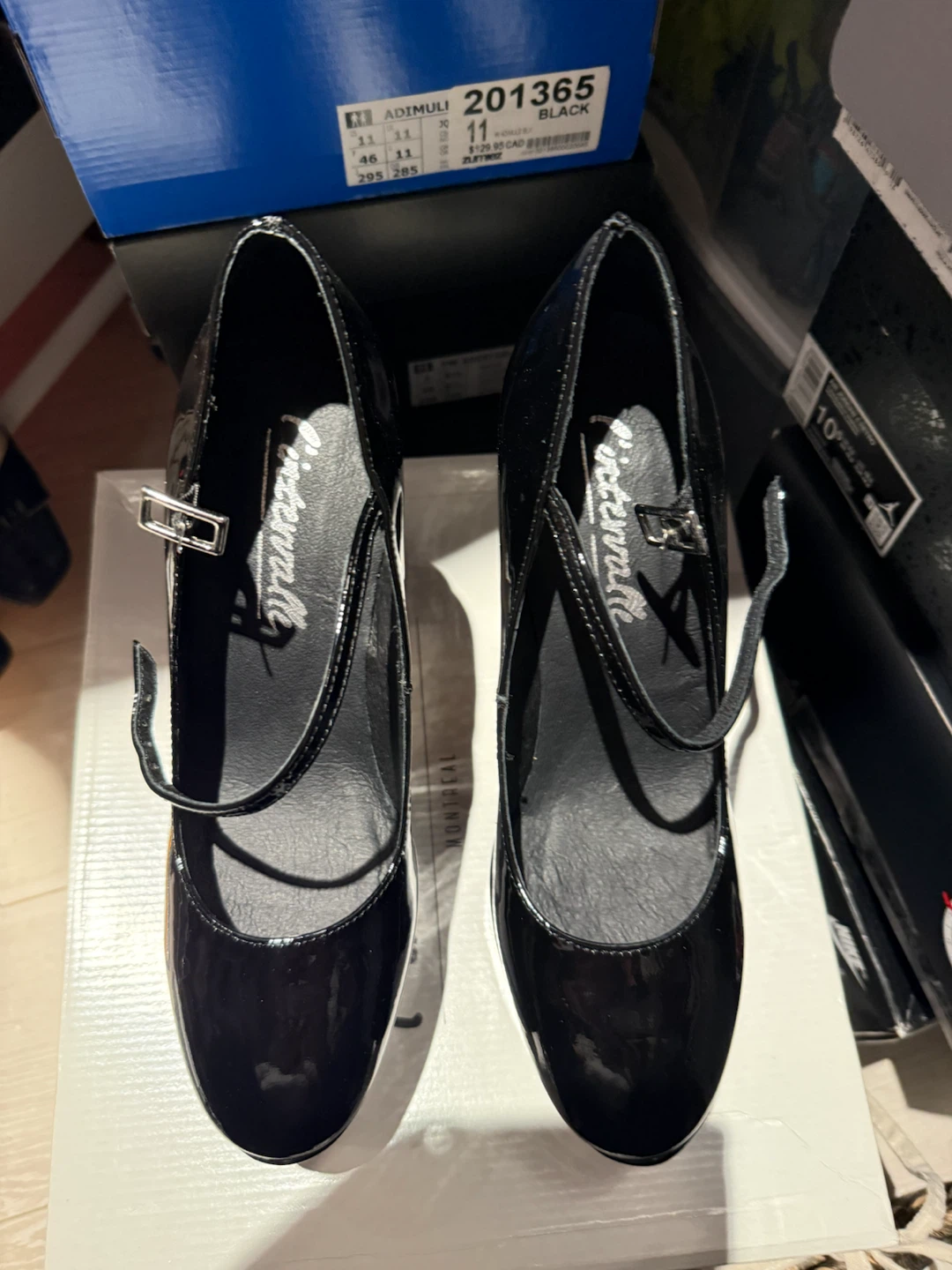 Black Patent Mary Jane Heels - photo 4