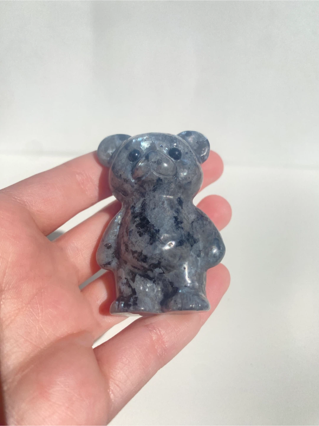 Larvikite Crystal Bear Figurine - photo 3