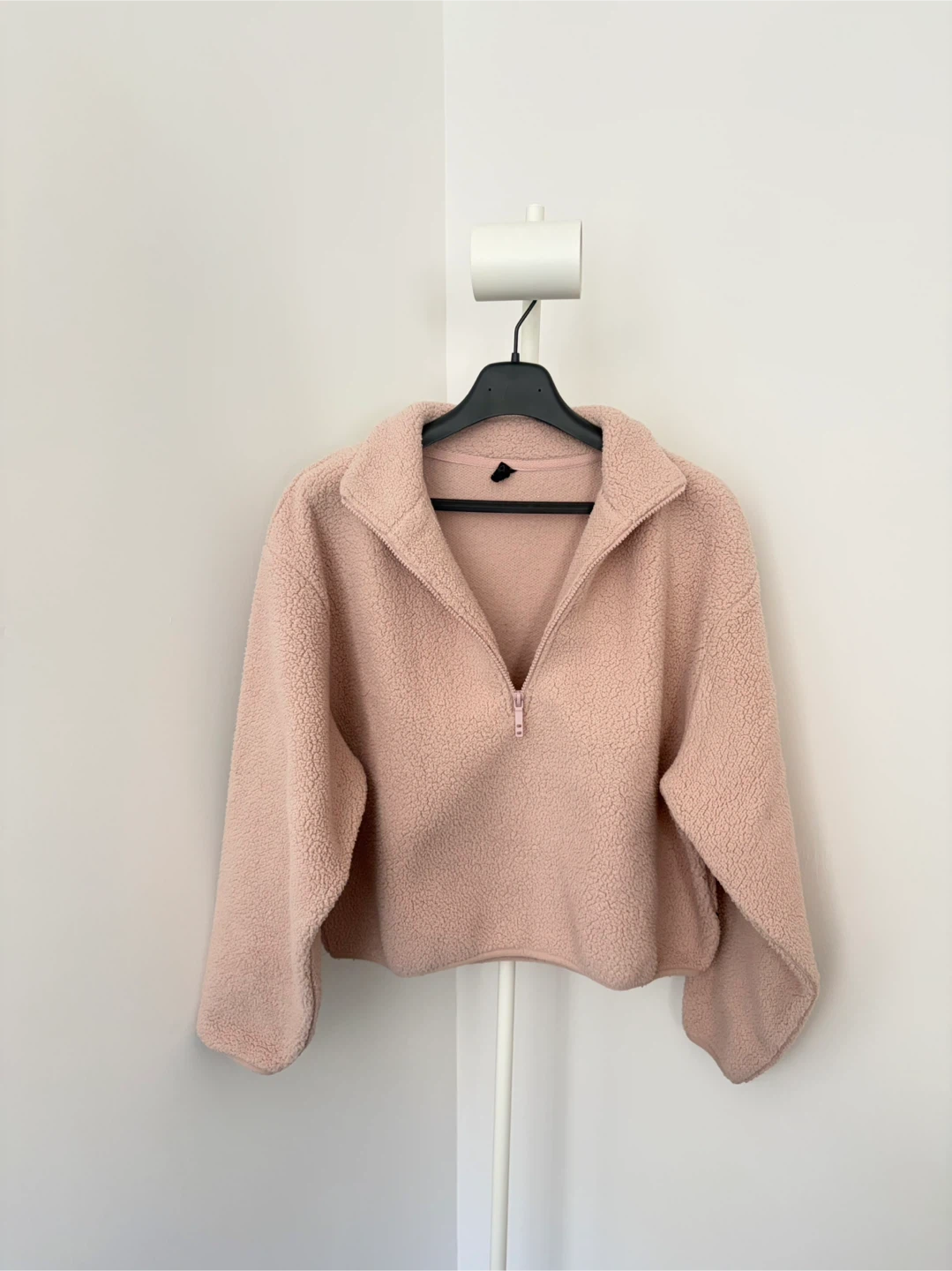 Blush Pink Sherpa Quarter-Zip