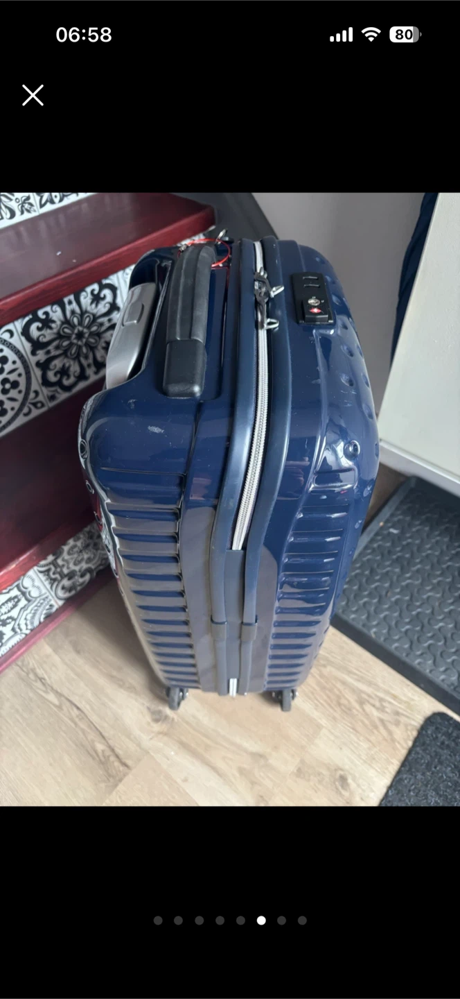 Blue Hardside Carry-On Luggage