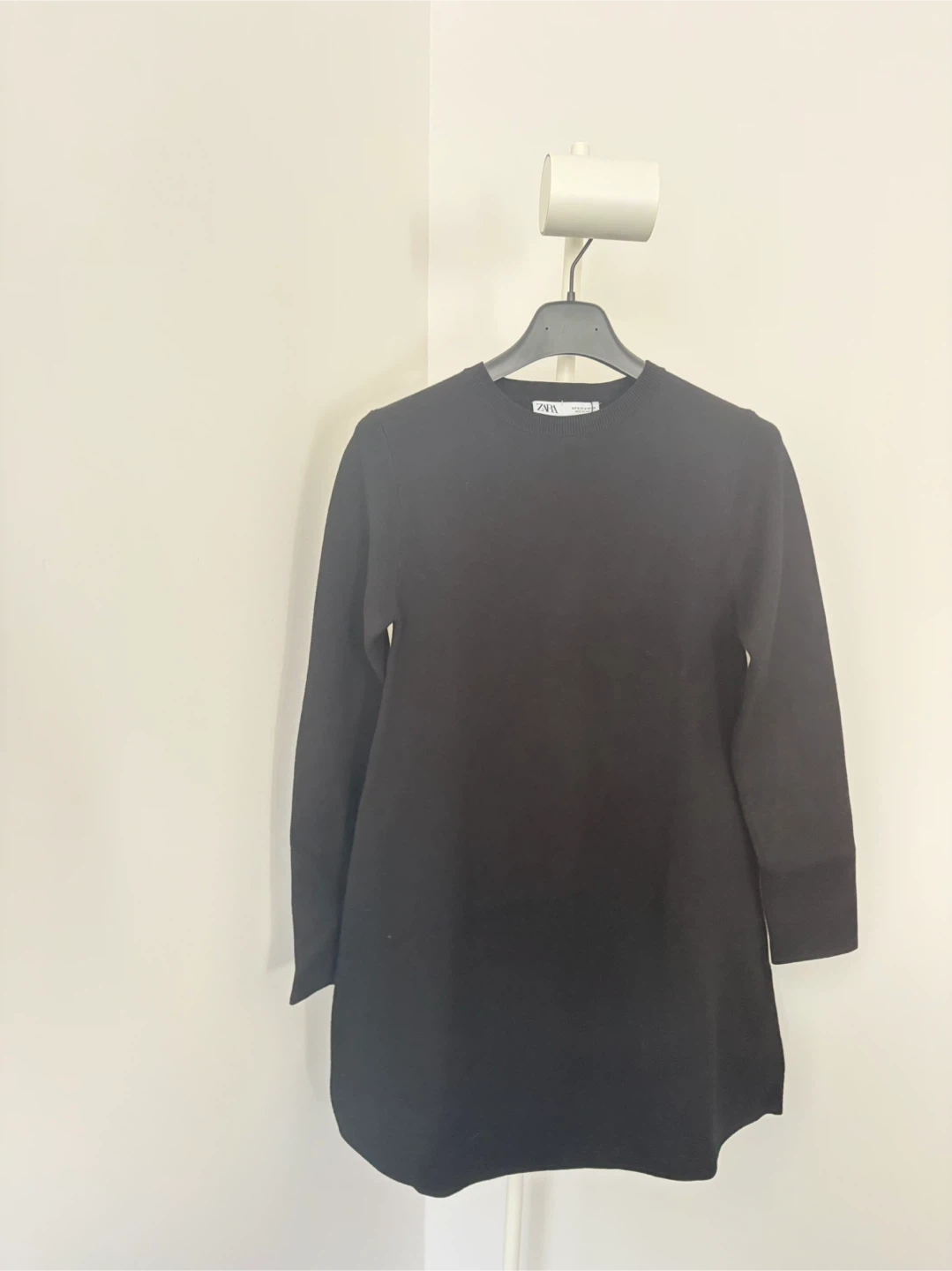 Zara Black Knit Sweater Dress