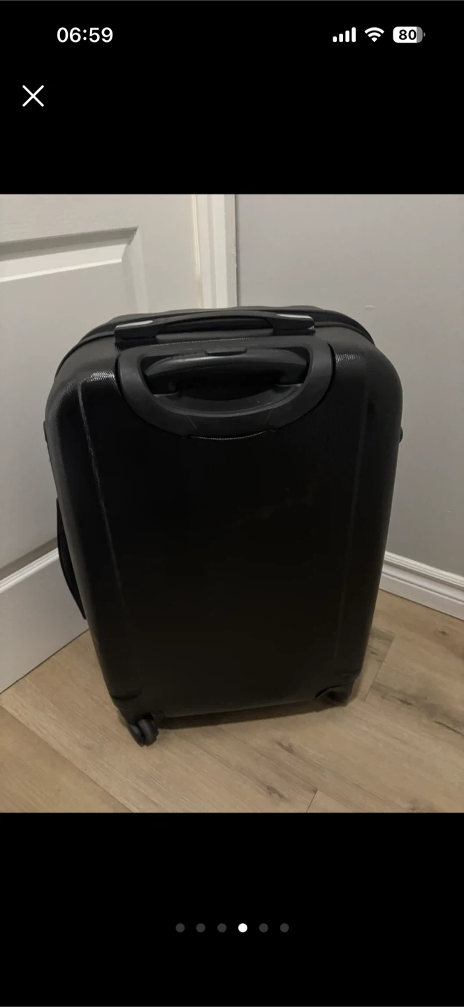 Medium Check in Black Hardside Luggage - photo 4