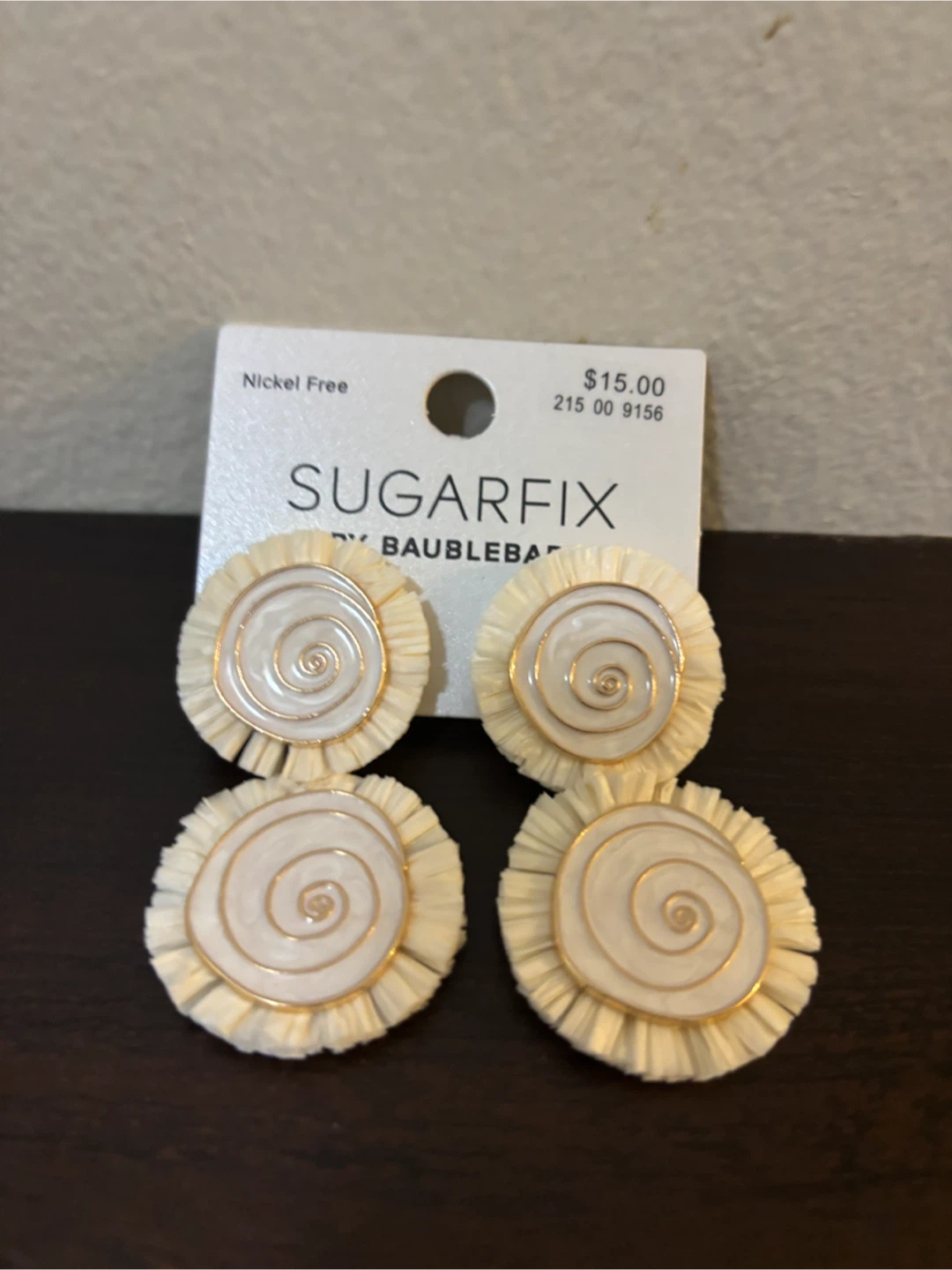 NEW-Sugarfix by Baublebar Spiral Raffia Earrings