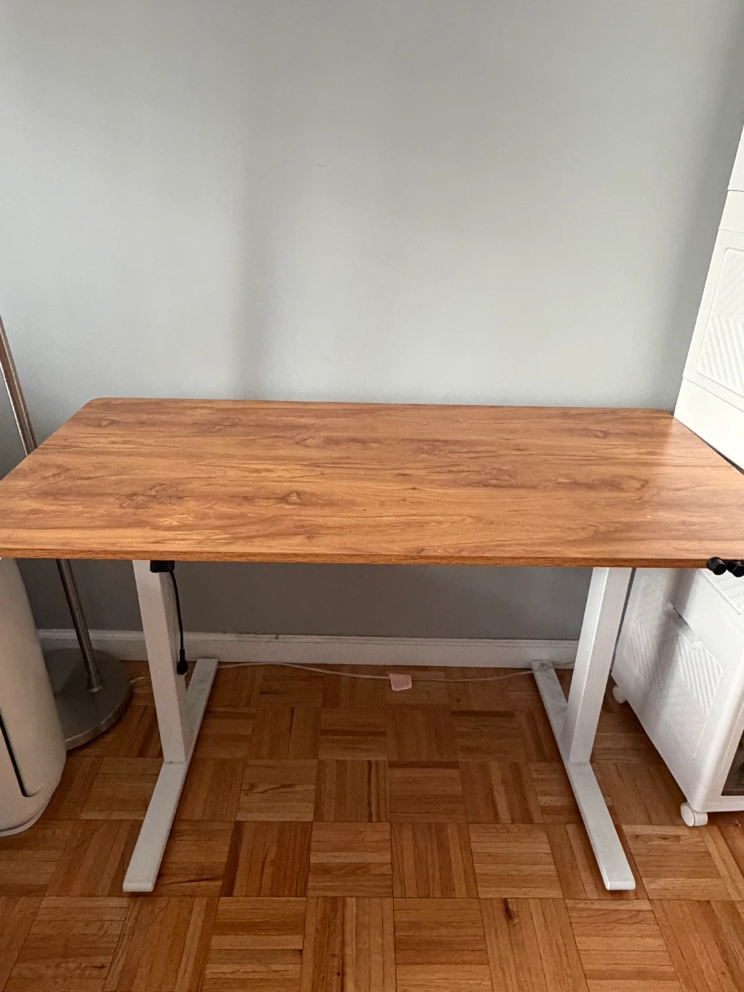 Standing Desk with Wood Grain Top