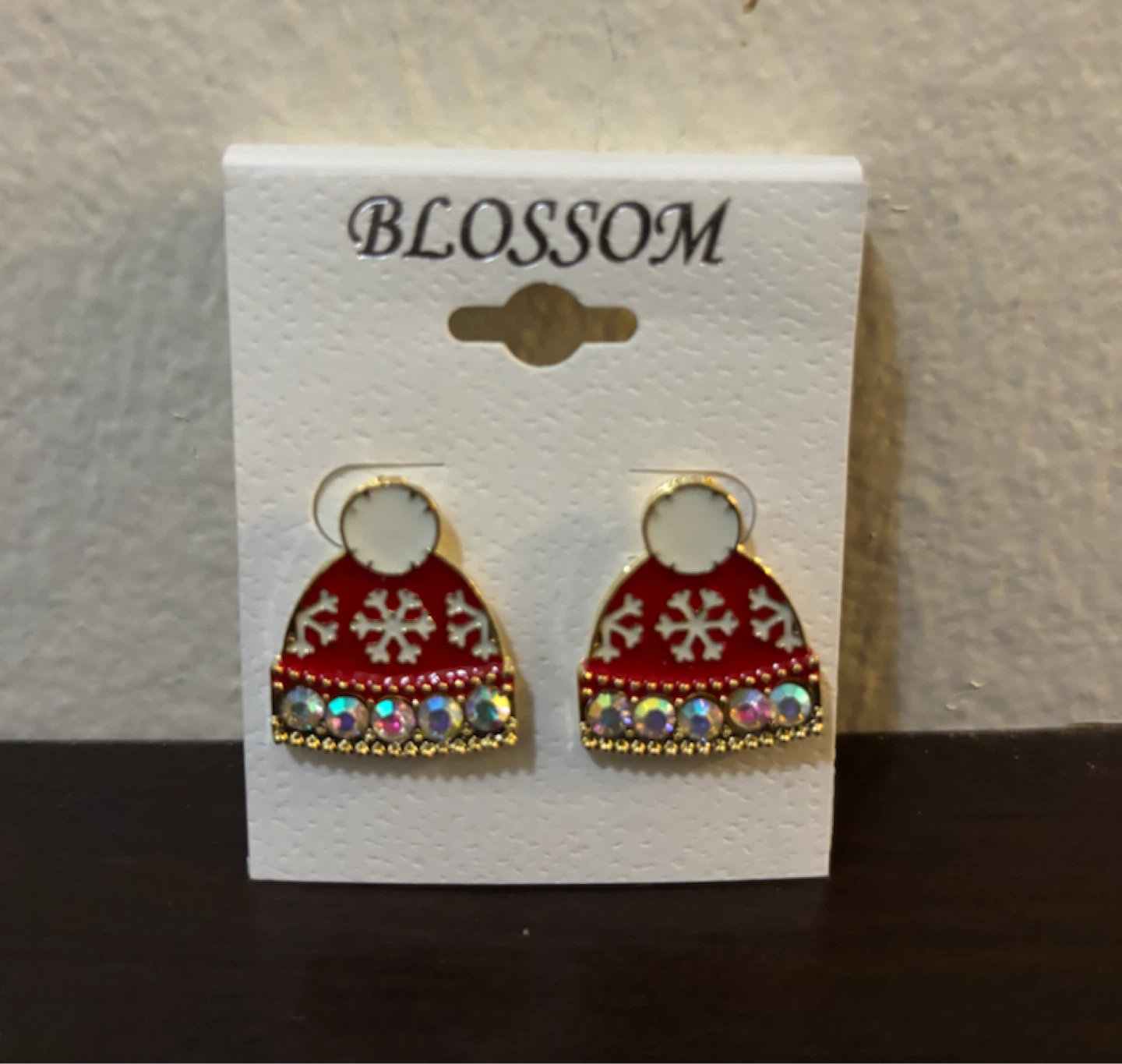 NEW-Blossom Beanie Hat Earrings