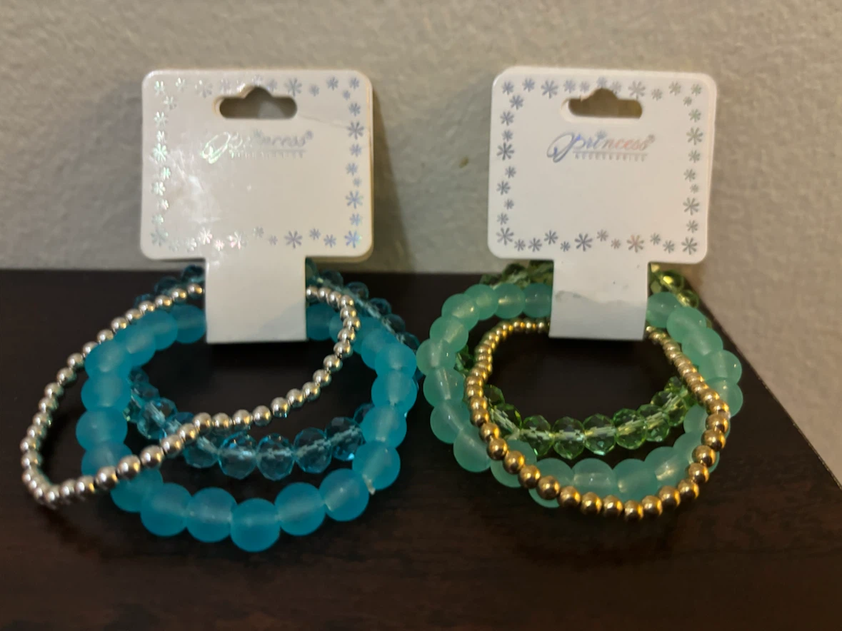 NEW-Princess Accessories Bead Bracelet Sets