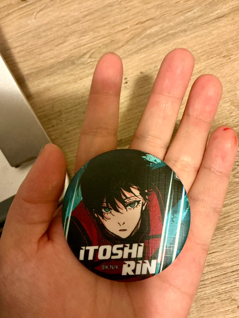 Blue Lock Itoshi Rin Button Pin - photo 2
