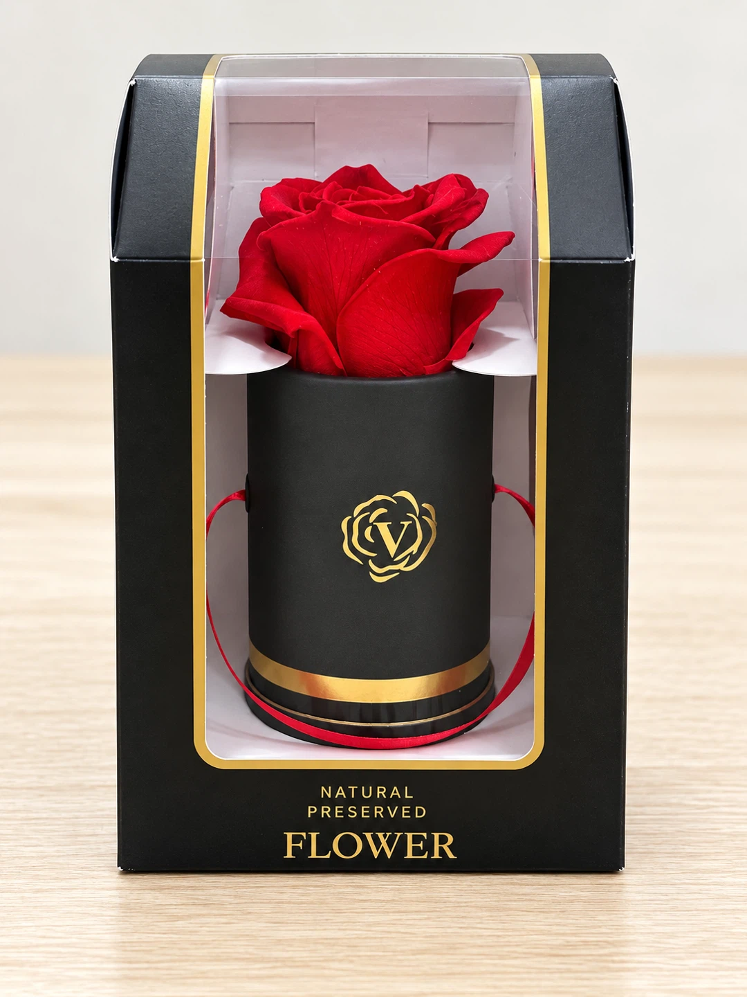 Natural Preserved Red Rose