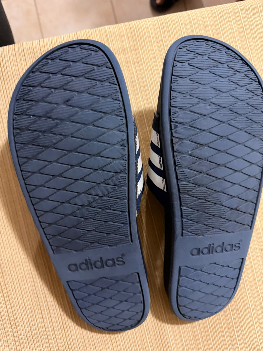 Adidas slides navy and white side 9 - photo 2