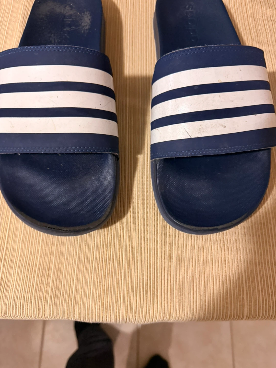 Adidas slides navy and white side 9 - photo 4