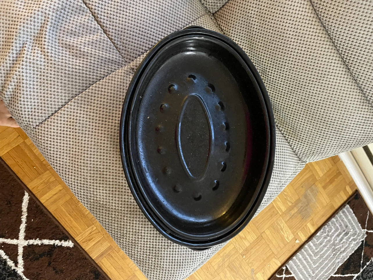Black Enamel Roasting Pan - photo 5