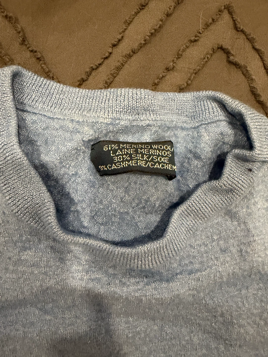 Ralph Lauren Light Blue Merino Wool Blend Crewneck Sweater - photo 2
