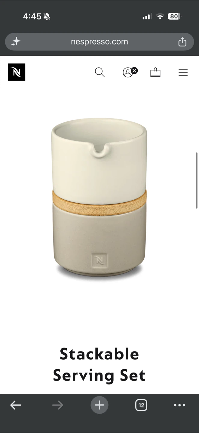 Brand New Nespresso Barista Collection Stackable Serving Set - photo 2
