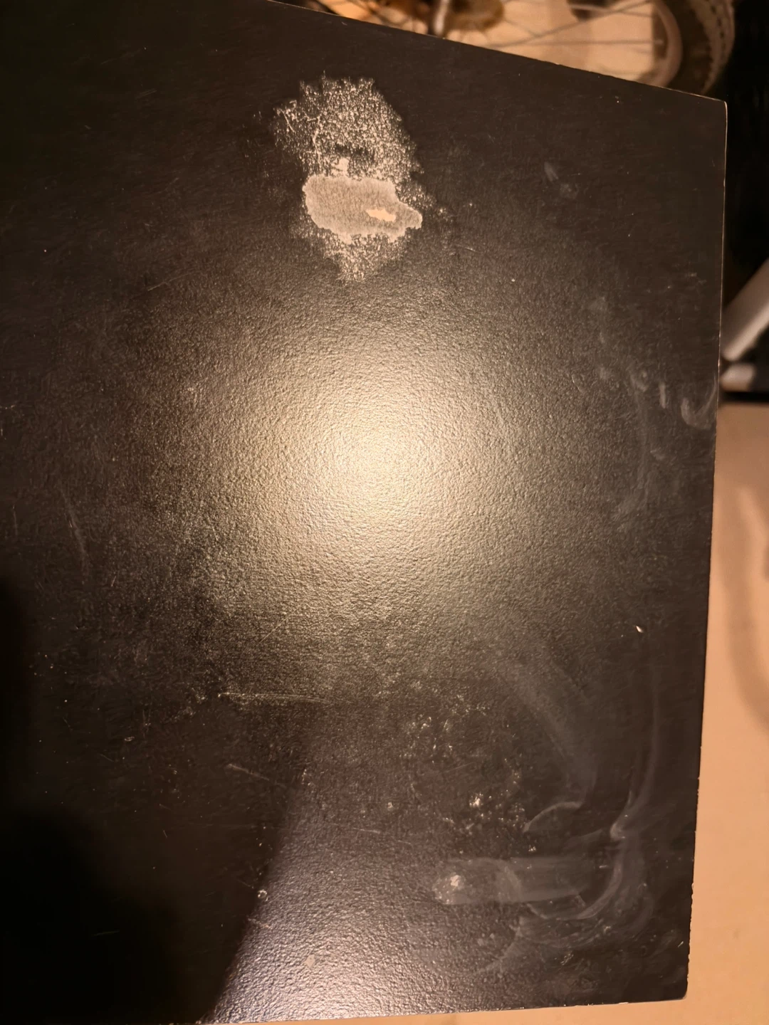 Black small desk with single drawer - photo 3