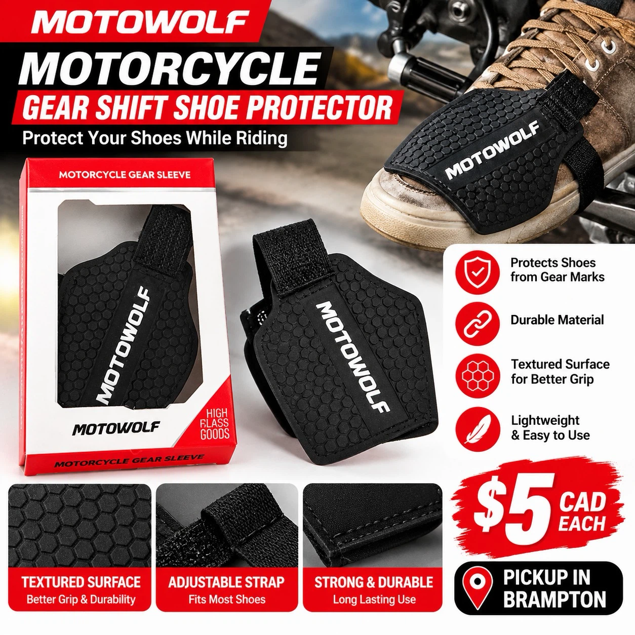 MOTOWOLF Motorcycle Gear Shift Shoe Protector