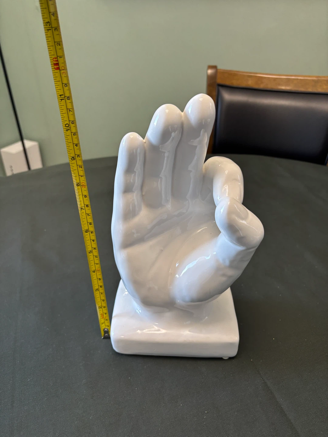 White Ceramic Hand Sculpture