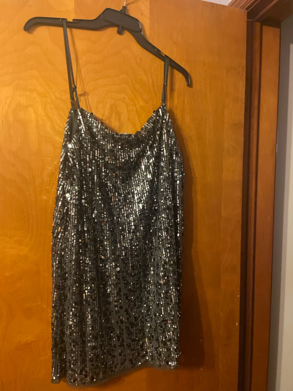 Silver Sequin Camisole Top