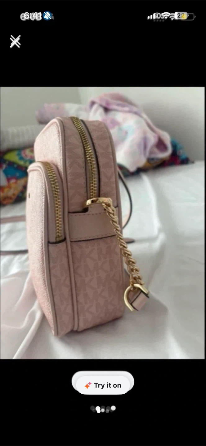 Michael Kors Pink Logo Crossbody Bag
