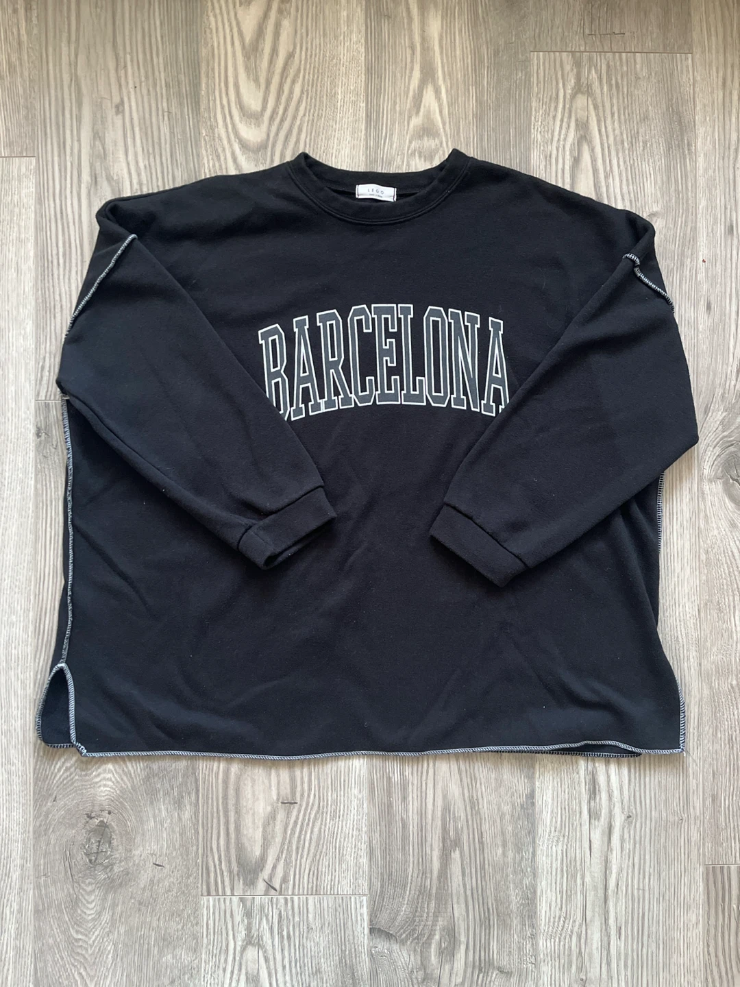 Korean 'Barcelona' Graphic Sweatshirt