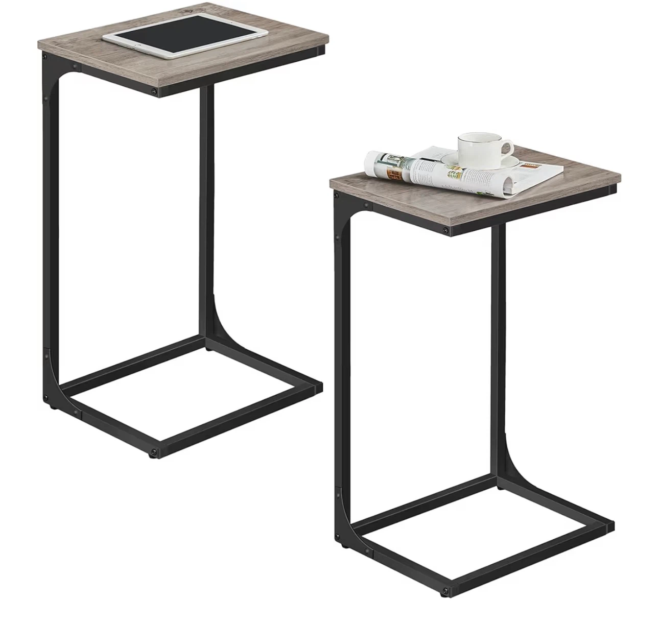 VASAGLE C-Shaped Side Tables - Set of 2 - photo 2