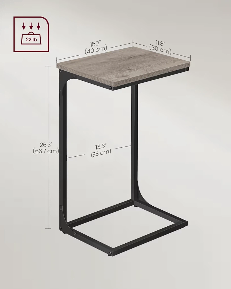 VASAGLE C-Shaped Side Tables - Set of 2 - photo 3