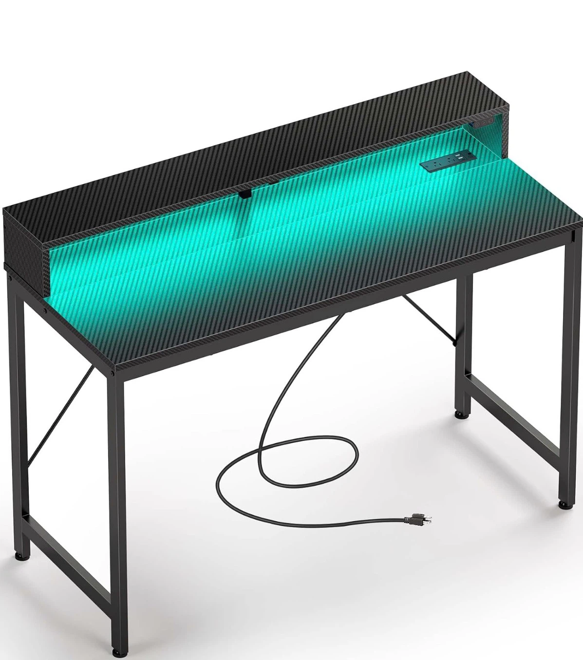 Rolanstar 39.4" Gaming & Computer Desk with LED Lights