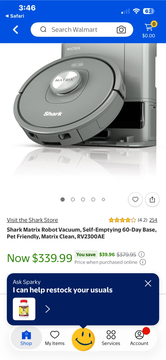 Shark Matrix Robot Vacuum RV2300AE
