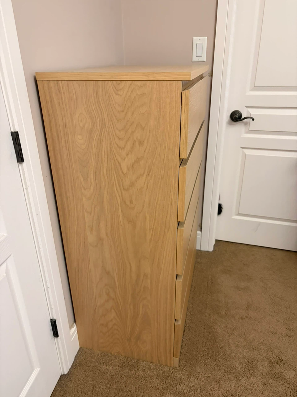 IKEA MALM 6-Drawer Chest – Oak Finish – Excellent Condition - photo 2