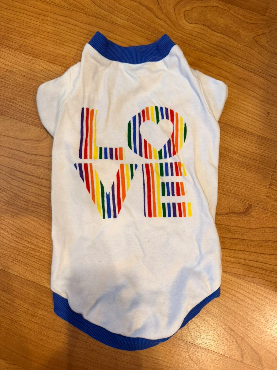 Rainbow LOVE Dog Shirt Size M