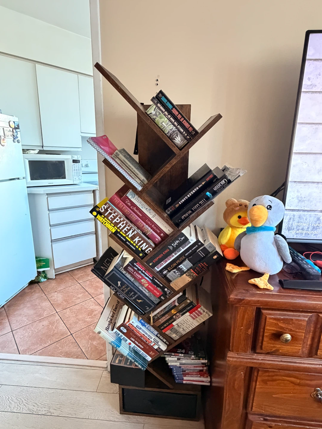 Wooden Tree-Shaped Bookshelf - photo 2