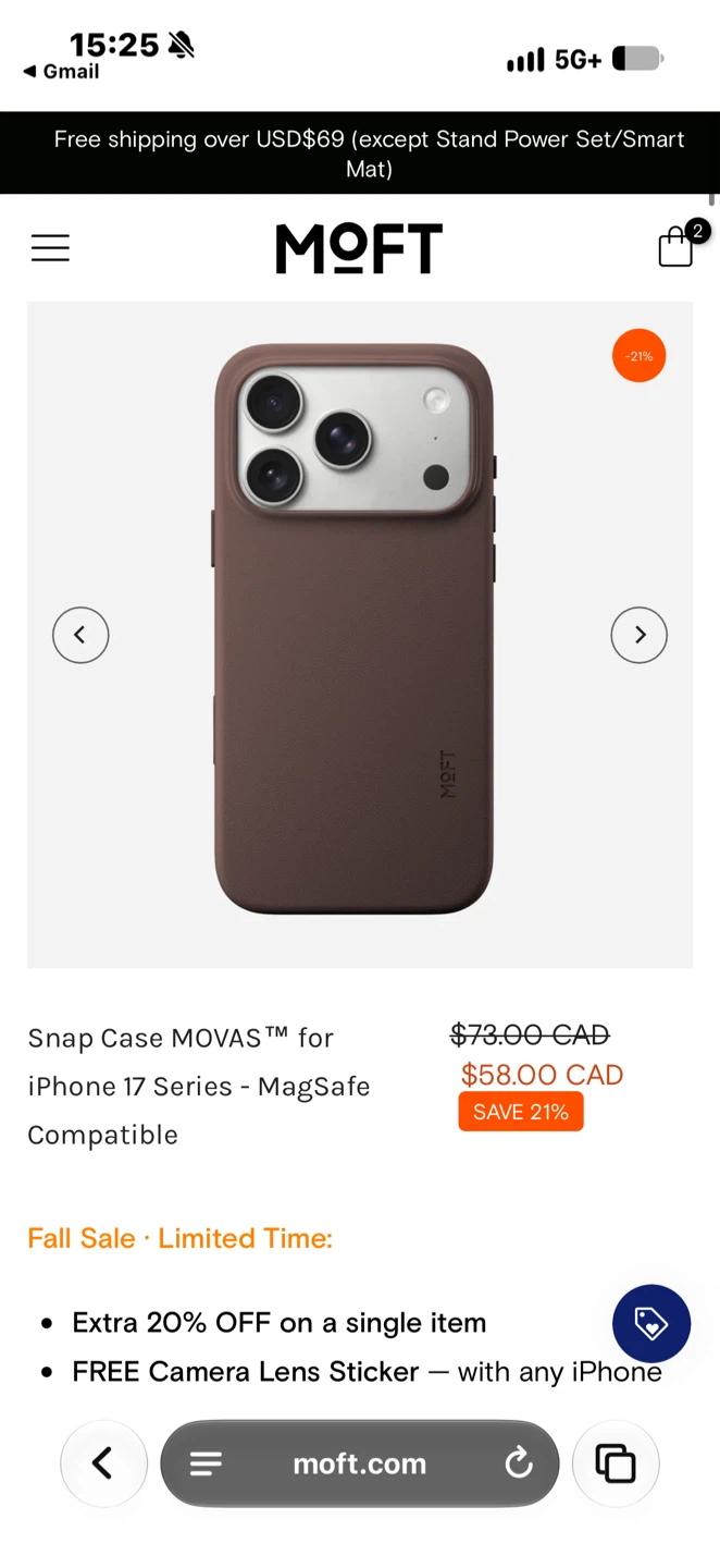 MOFT Snap Case MOVAS for iPhone 17 Pro - photo 5