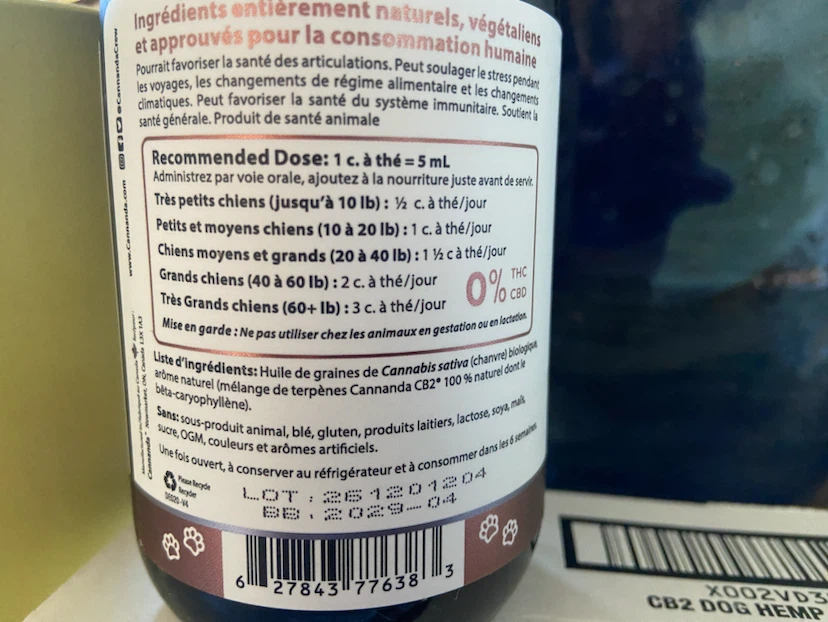 Cannanda CB2 Dog-Ease Hemp Seed Oil - photo 3