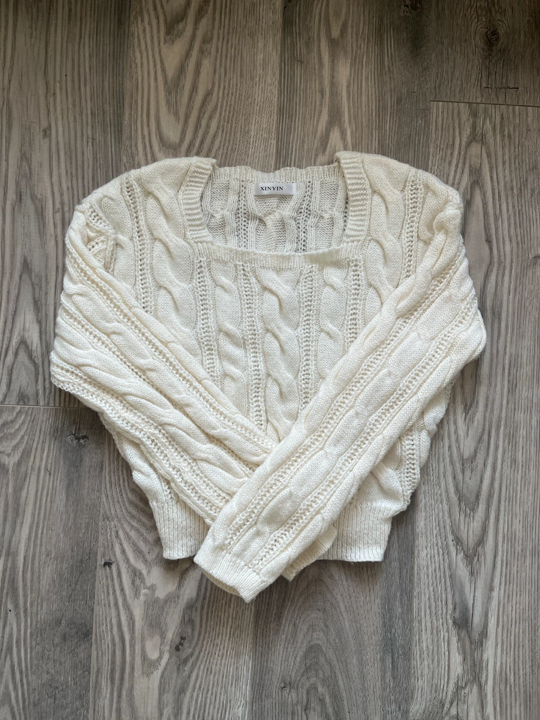 Cream Cable Knit Sweater