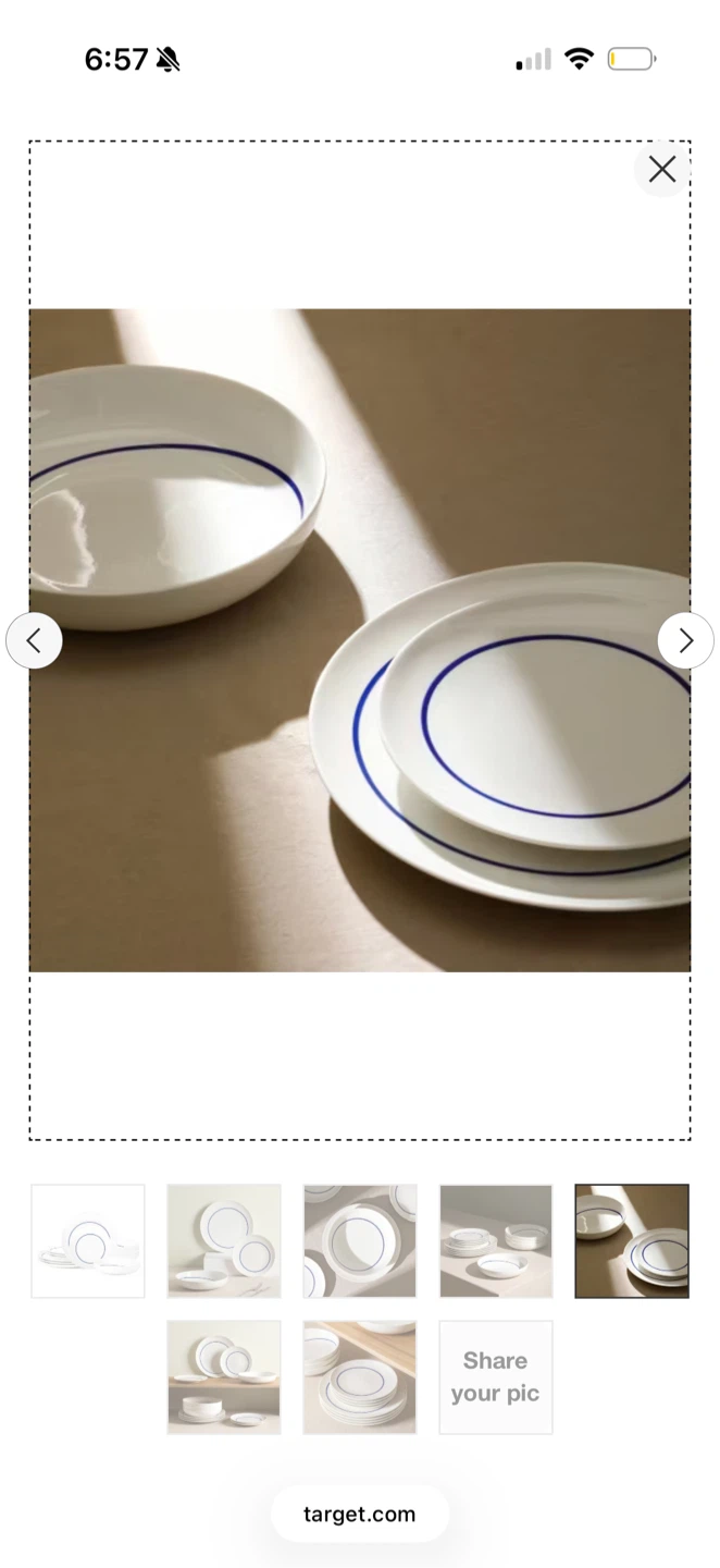Stone and Lain 12 Piece Blue Rim Dinnerware Set - photo 3