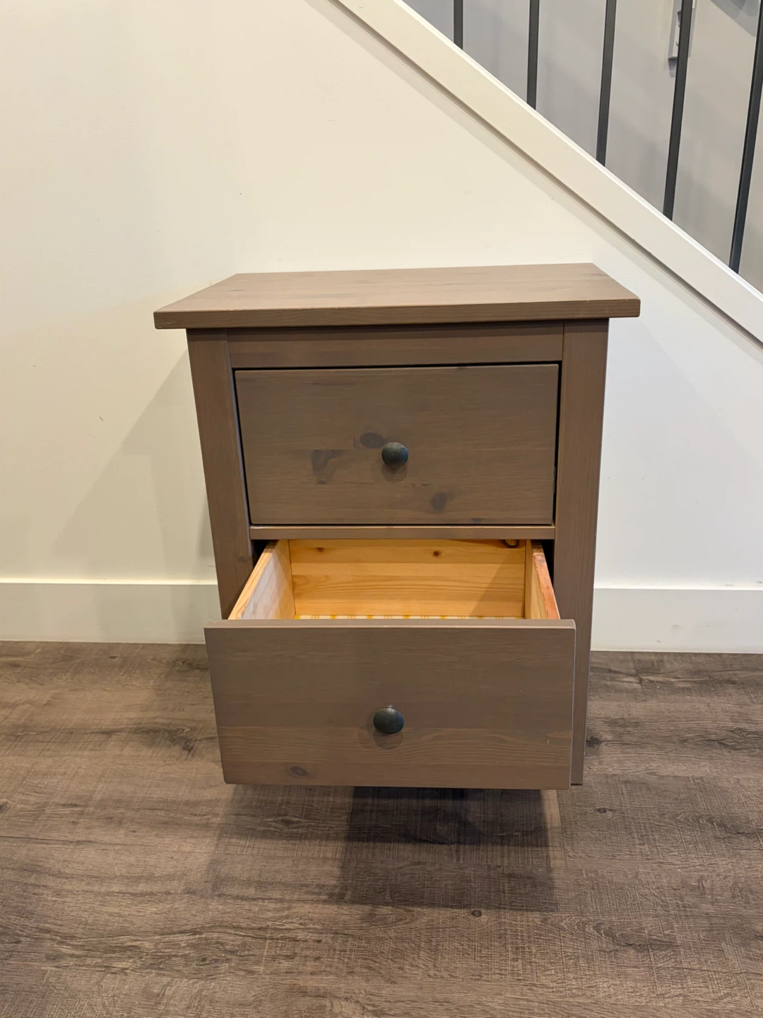 IKEA HEMNES Wooden nightstand in brown - photo 2