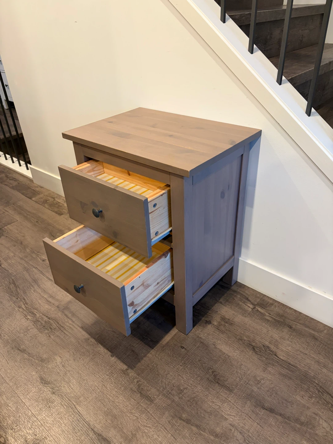 IKEA HEMNES Wooden nightstand in brown - photo 4