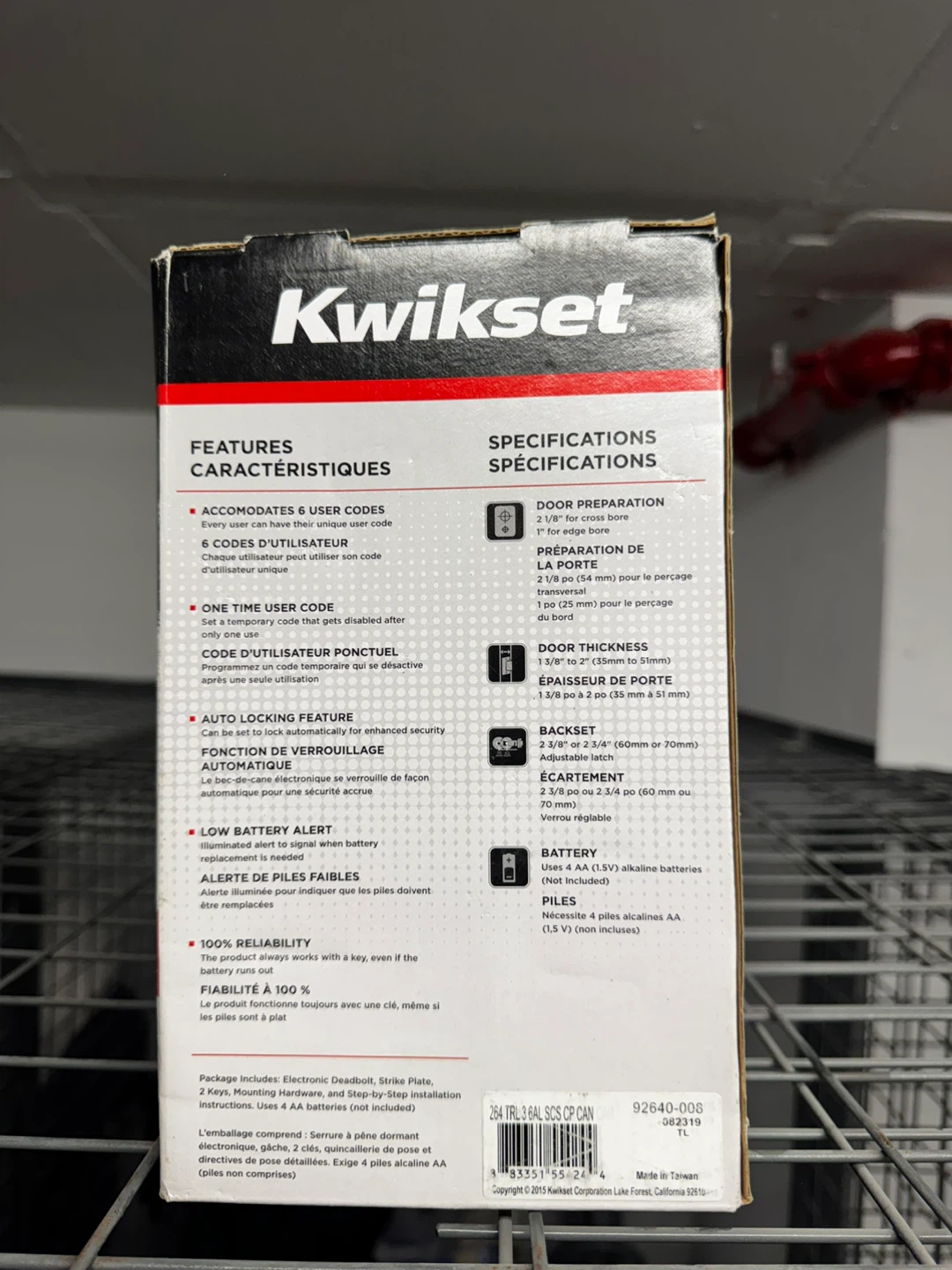 Kwikset Electronic Keypad Deadbolt - photo 3