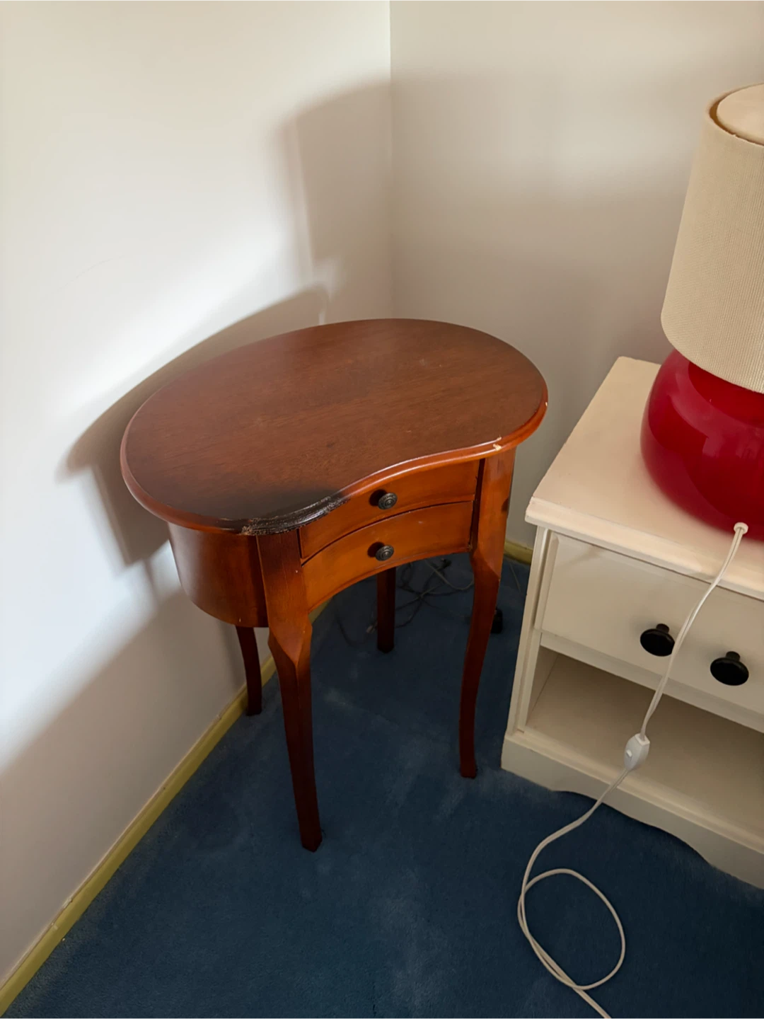 Vintage Kidney Shaped Side Table