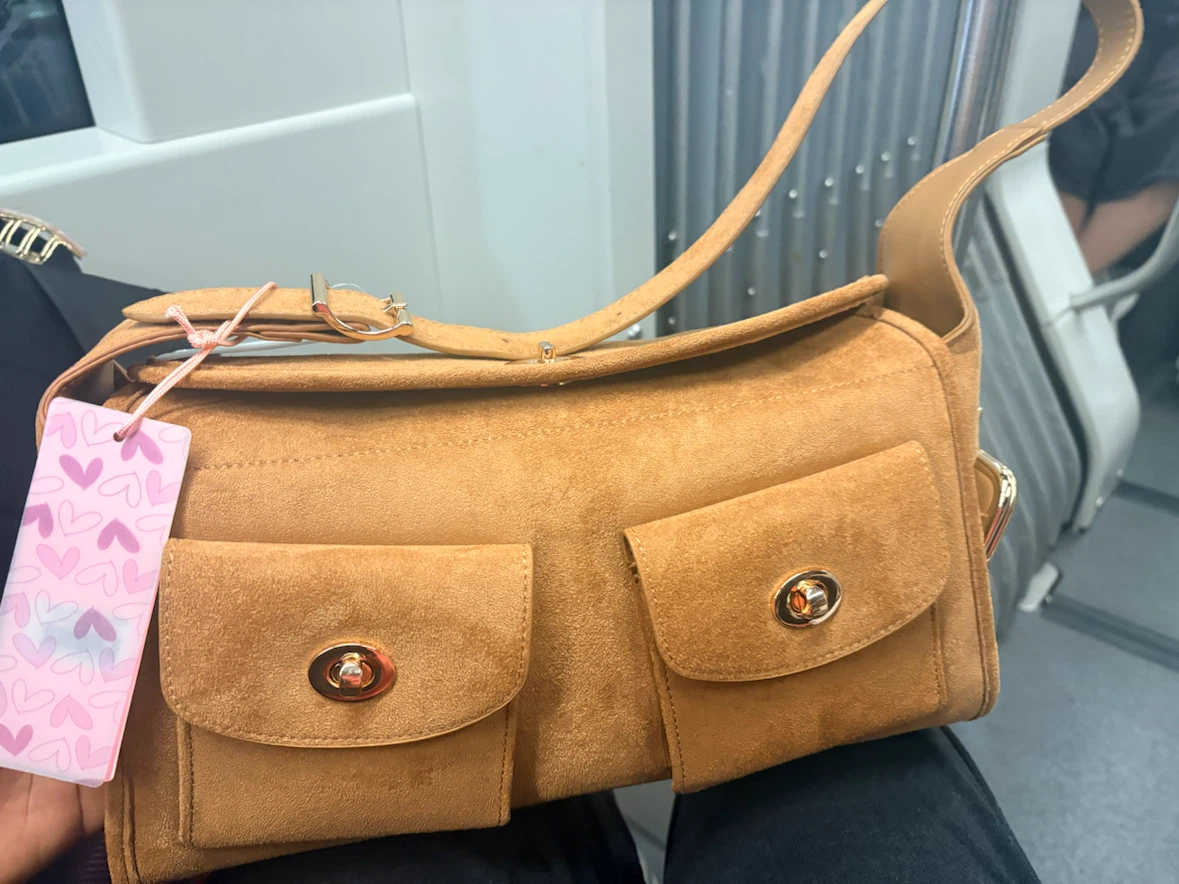 Haversack (coach) inspired Suede Shoulder Bag